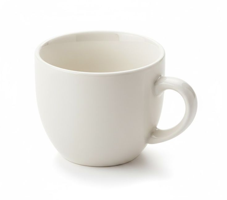 Wide Cappuccino Cup — White