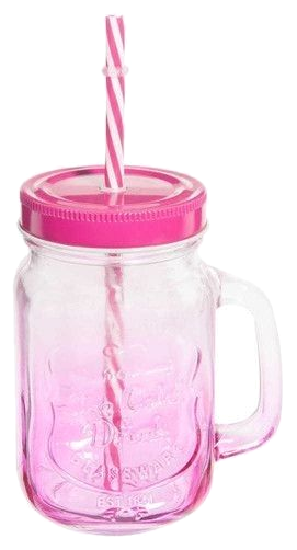 Mason Jar Mug — Pink