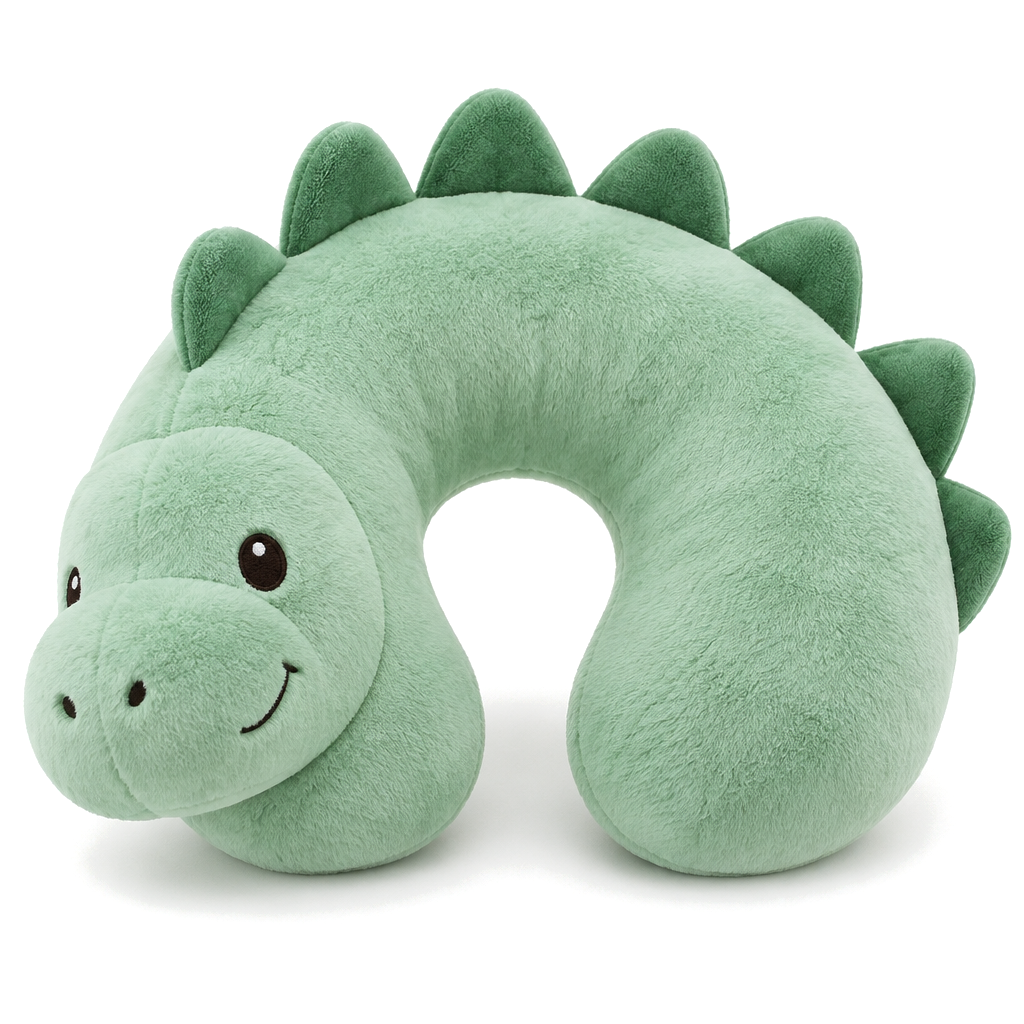 Dinosaur Neck Pillow — Mint