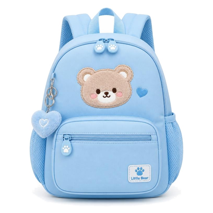 Teddy Kids Backpack — Blue